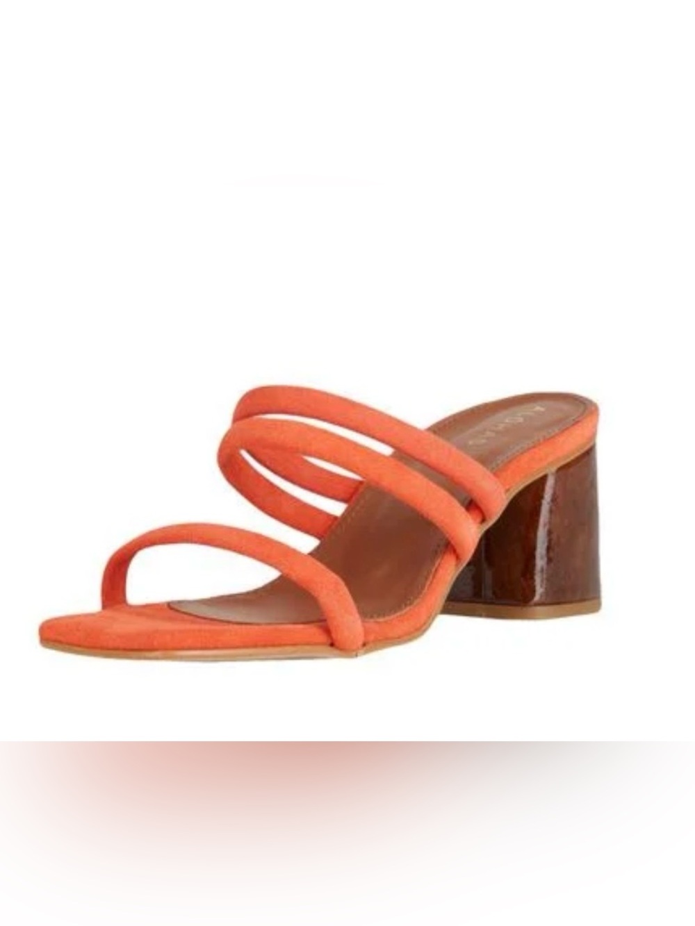 NWOT Alohas Indiana Leather Sandal Women's Sz11 Orange  Heels Summer Casual